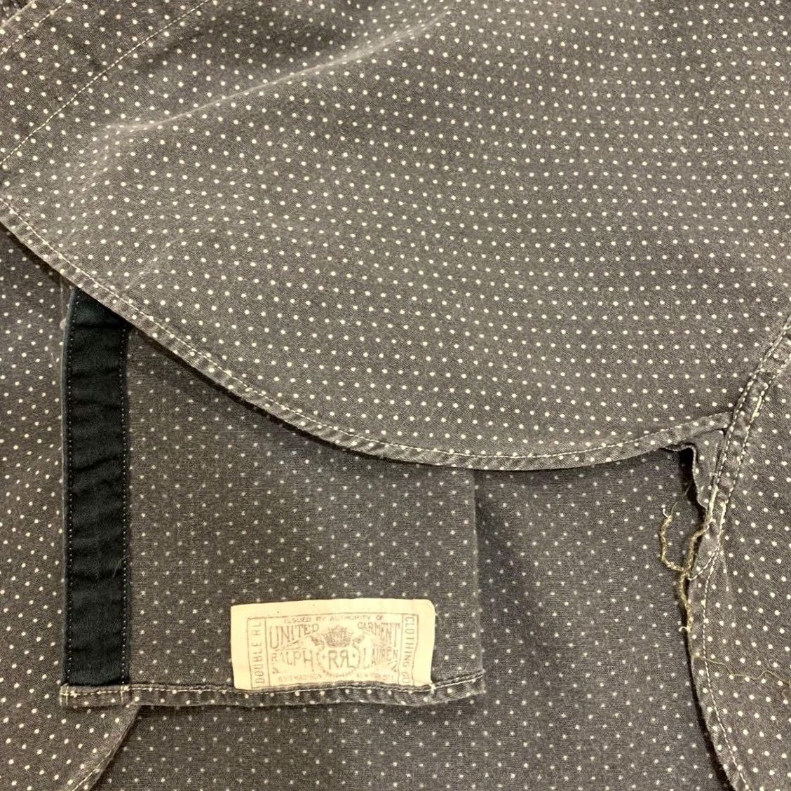 Ralph Lauren RRL Ralph Lauren Polka Dot Pattern Long Sleeve Shirt XS Dark Gray Mens Regular Button-Up Clothing Cotton Size US XS / EU 42 / 0 - 5 Thumbnail