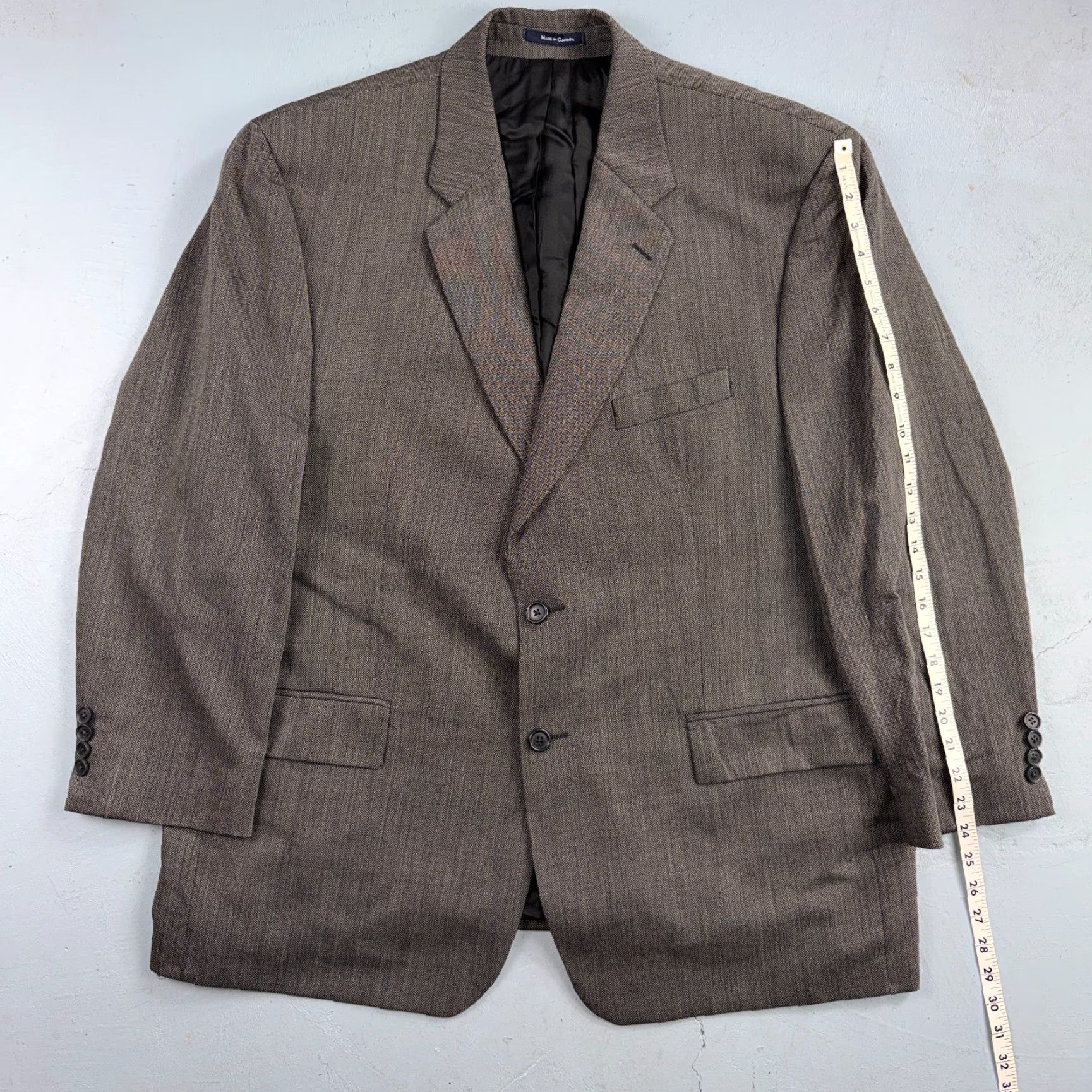 Ralph Lauren VINTAGE Chaps Ralph Lauren 2 PC Suit Jacket Coat Pants Gray Wool 1990s Mens 48 Regular Size N/A Size 48R - 2 Thumbnail