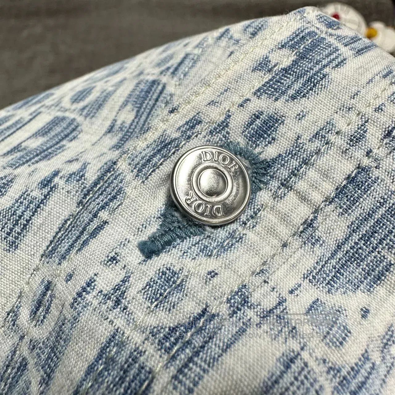 Dior dior blue printed denim button. Size M / US 6-8 / IT 42-44 - 4 Thumbnail