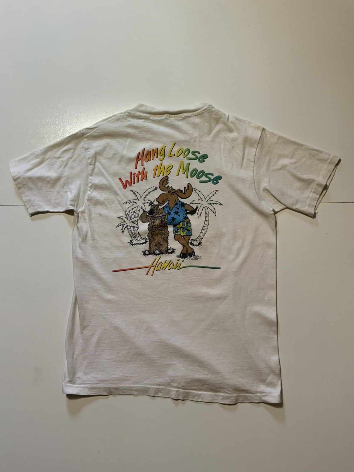 Vintage Vintage 90s Moose McGillycuddys Hawaii Hang Loose T-Shirt Size US M / EU 48-50 / 2 - 3 Thumbnail