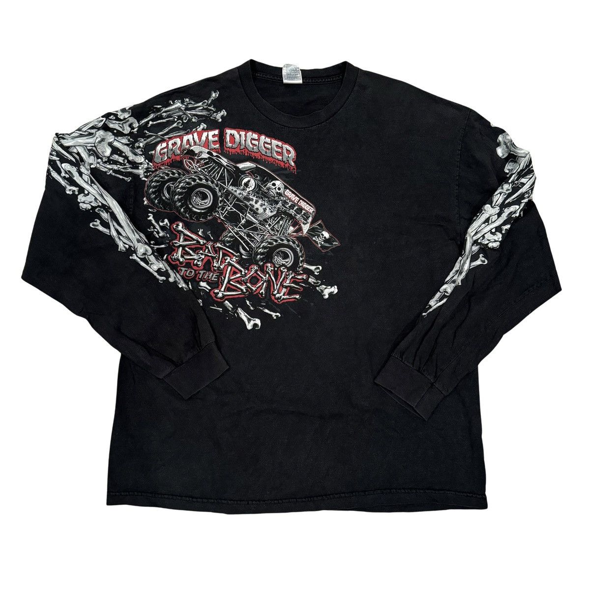 Vintage Grave Digger Bones Longsleeve | Grailed