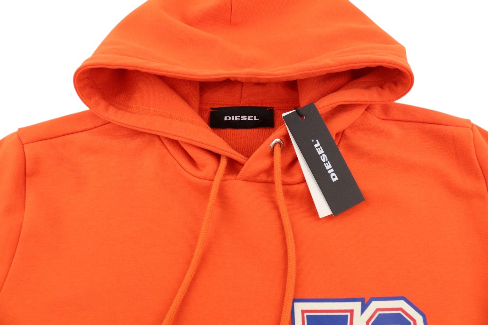 Diesel S-GIRK-HOOD-K12 L Orange Logo Hoodie 41034 Size US L / EU 52-54 / 3 - 4 Thumbnail