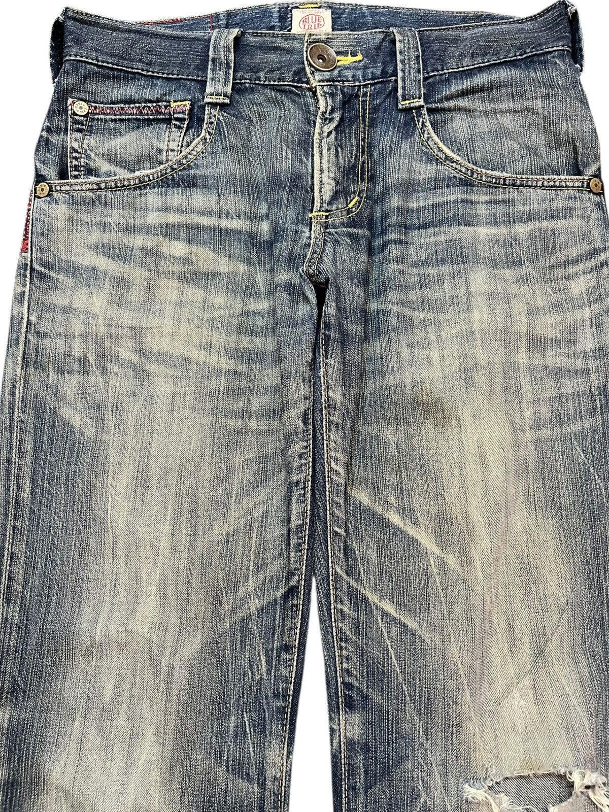 Edwin Vintage Edwin Bluetrip Mudwash Clawmark Distressed Denim Size US 32 / EU 48 - 2 Thumbnail
