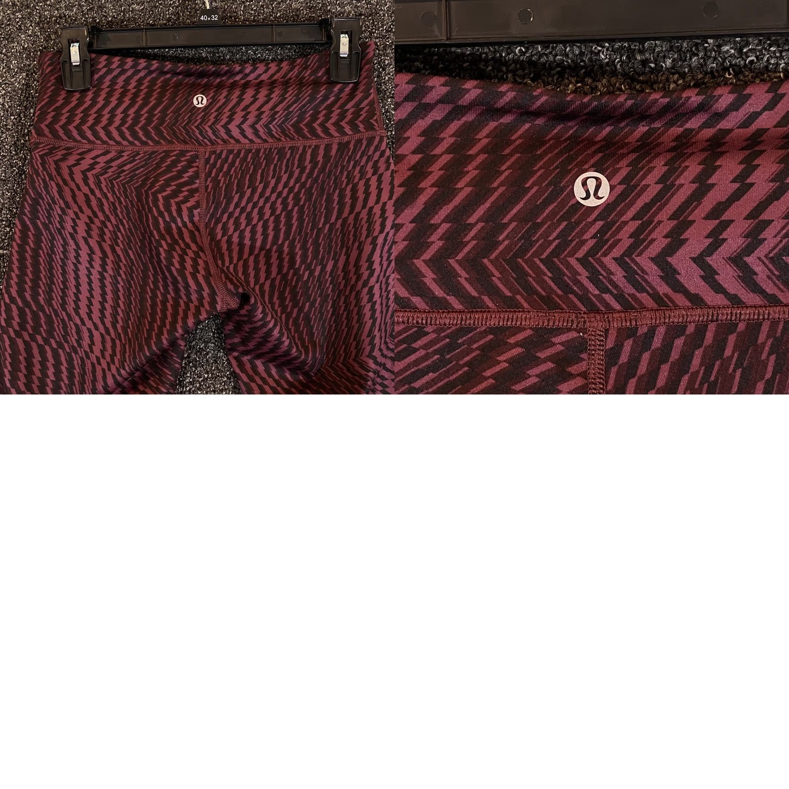 Lululemon Lululemon Capris Leggings Womens Size 6 21" Inseam Maroon Black Active Workout Yoga Athletic Size 28" / US 6 / IT 42 - 8 Thumbnail