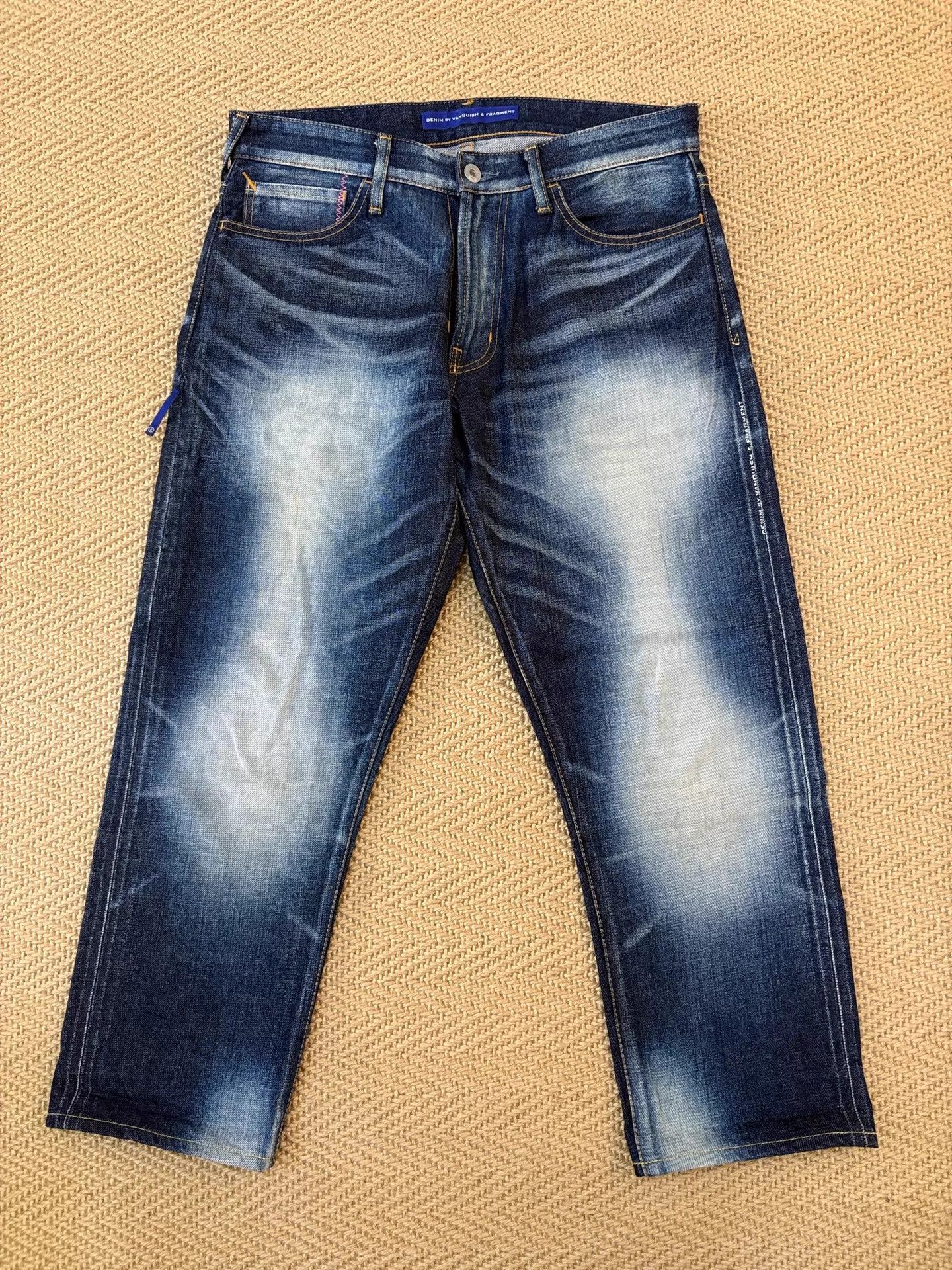 Vanquish VANQUISH x FRAGMENT DENIM Washed Cropped Jeans W32 Size US 32 / EU 48 - 1 Thumbnail