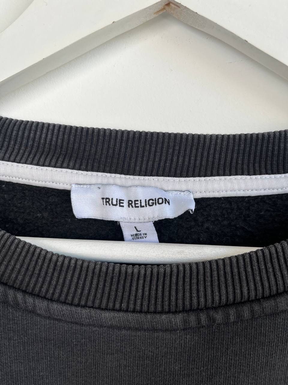 True Religion Vintage True Religion Sunfaded Sequin Logo Sweatshirt Size US L / EU 52-54 / 3 - 3 Thumbnail