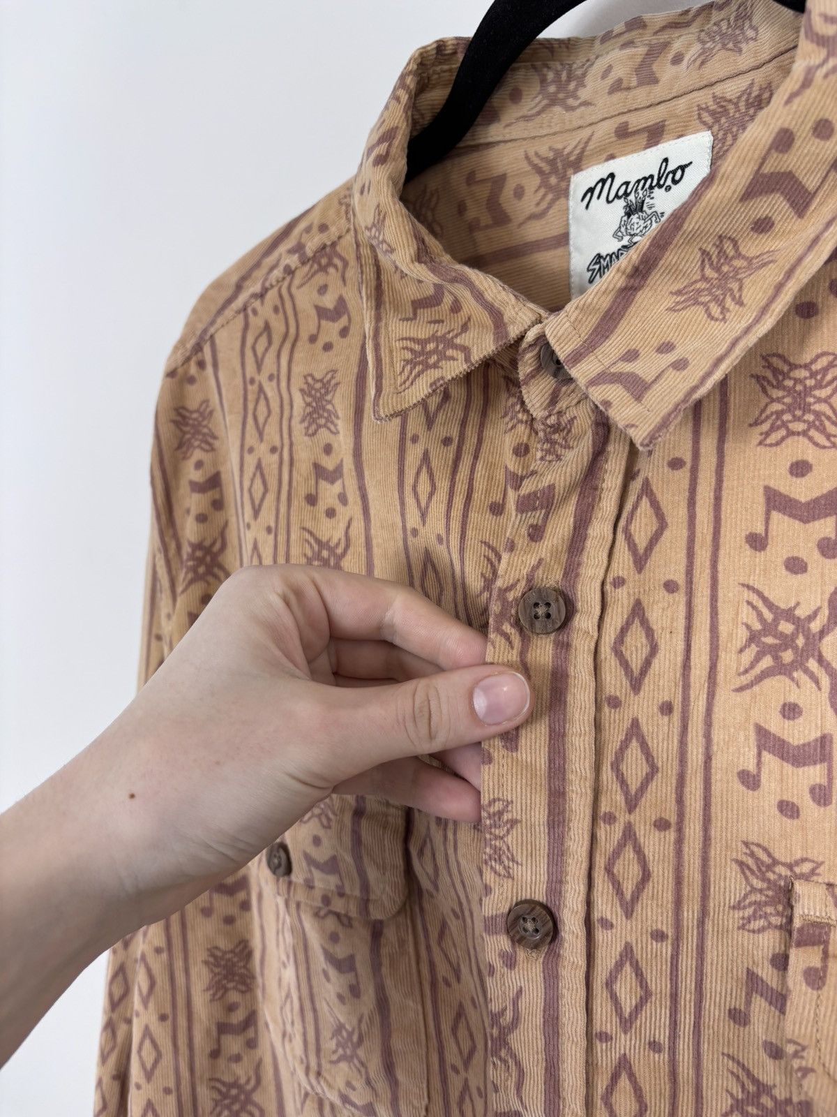 Mambo Mambo Smart Arts Men’s Corduroy Button Up Long Sleeve Shirt Size US XXL / EU 58 / 5 - 7 Thumbnail