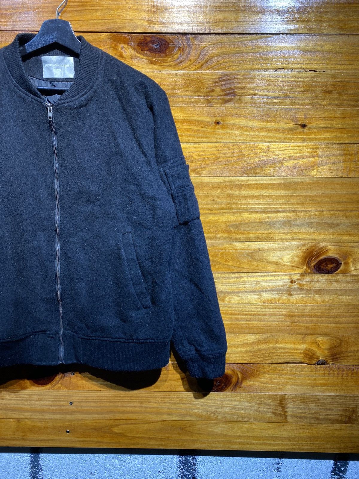 Ciaopanic Vintage Special Works & Styles Black Wool Bomber Jacket Size US L / EU 52-54 / 3 - 6 Thumbnail