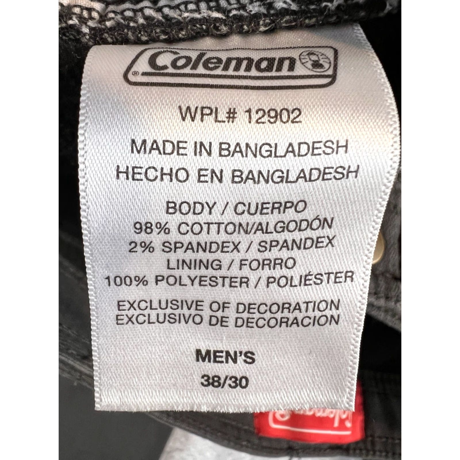 Vintage Coleman Mens Pants 38X30 Fleece Lined Charcoal Workwear Camping Hunting Outdoor Cotton Blend Straight Leg Size US 38 / EU 54 - 4 Thumbnail