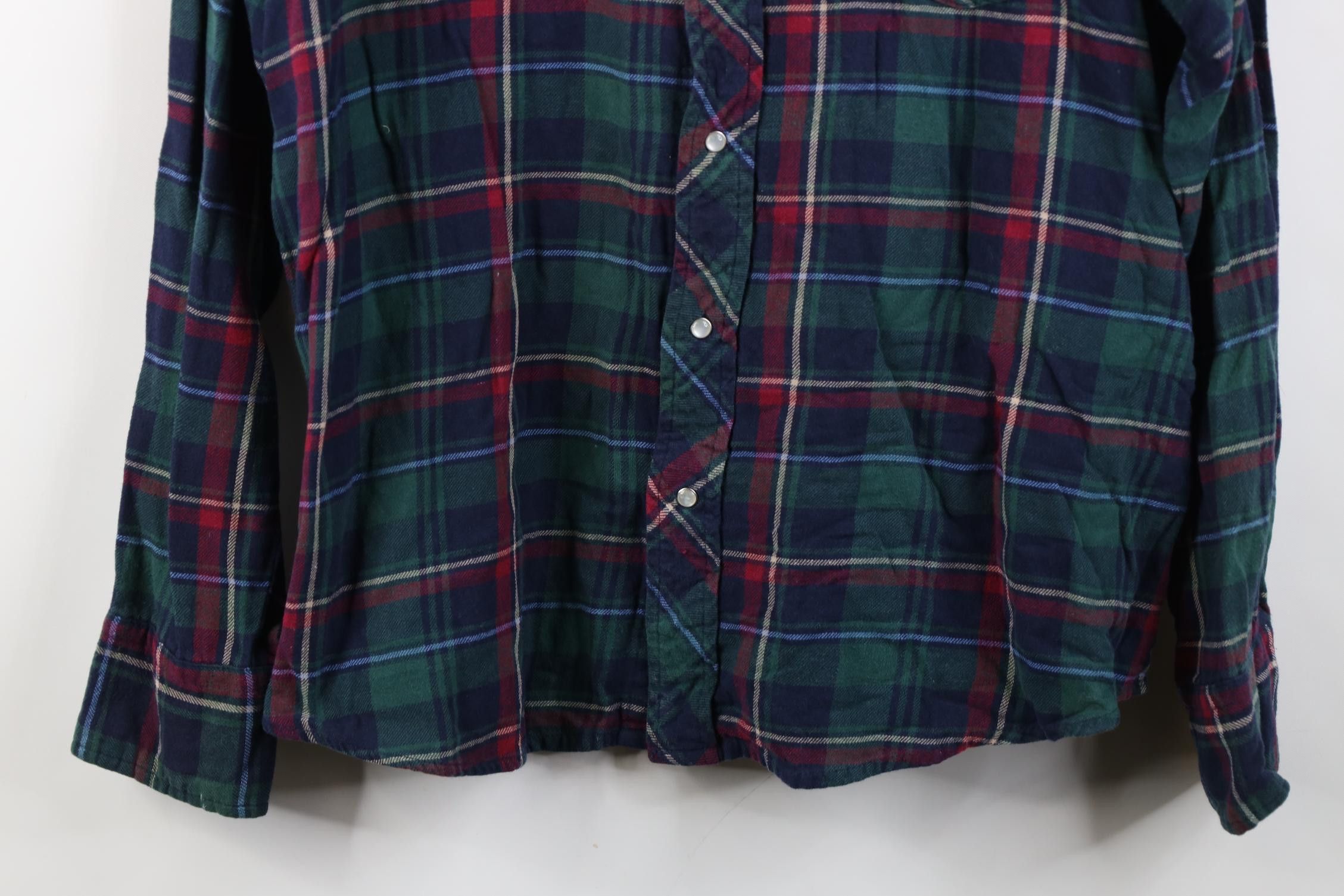 Wrangler Vintage 90s Wrangler Cowboy Rodeo Flannel Button Shirt Plaid Size US XL / EU 56 / 4 - 3 Thumbnail