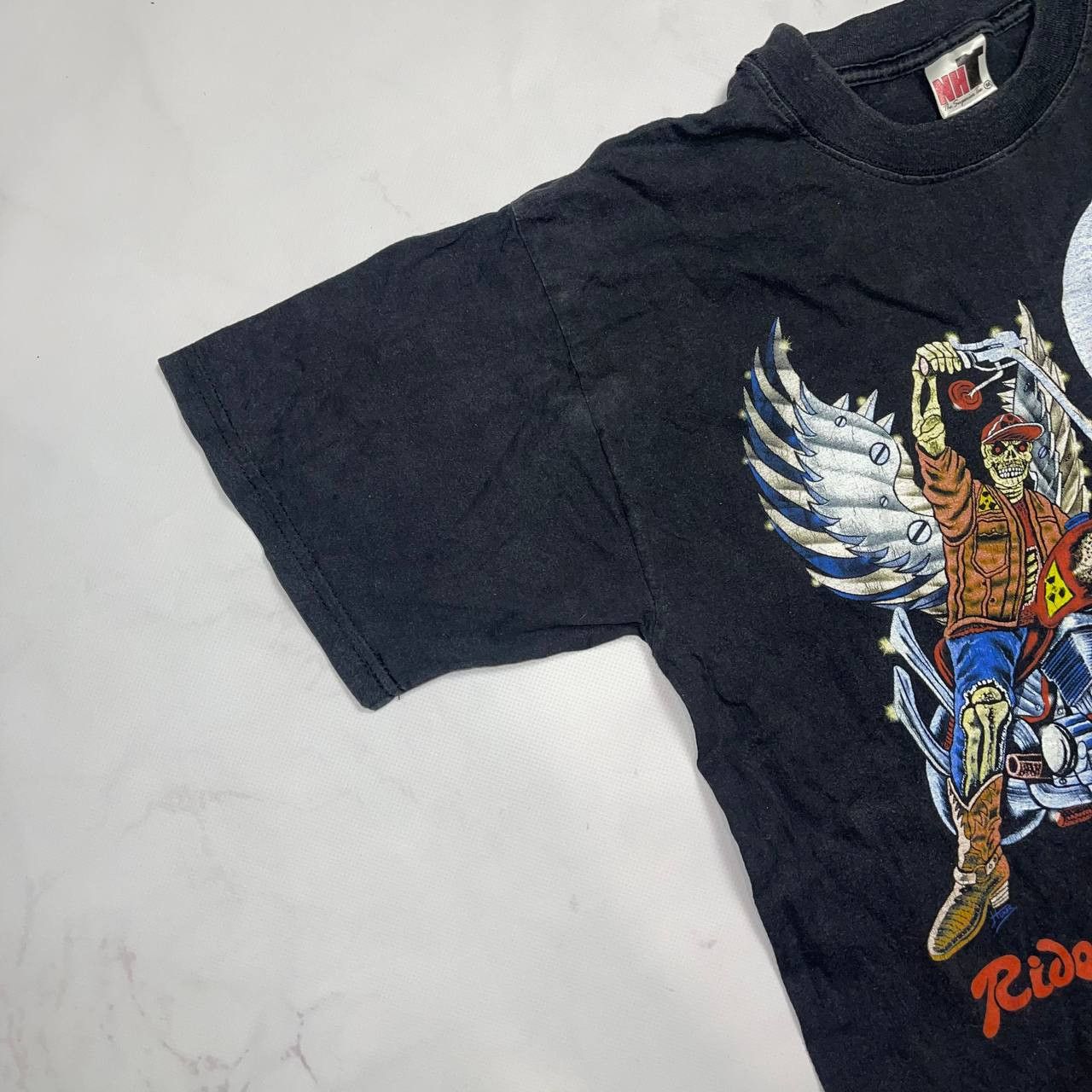 Vintage ZIP-IT London Ride the Winds of Change Grim Reaper Biker SzM Size US M / EU 48-50 / 2 - 4 Thumbnail