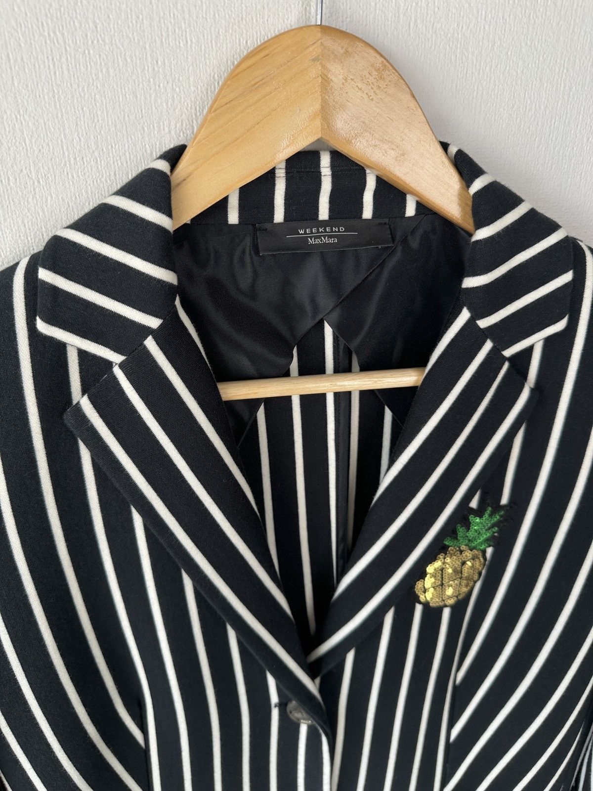 Weekend Max Mara Weekend Max Mara Striped Cotton Sport Coat Blazer Jacket Size L / US 10 / IT 46 - 6 Thumbnail