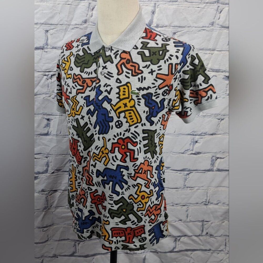 Lacoste Lacoste x Keith Haring Men's Polo Shirt All Over Print Arti Size US S / EU 44-46 / 1 - 6 Thumbnail