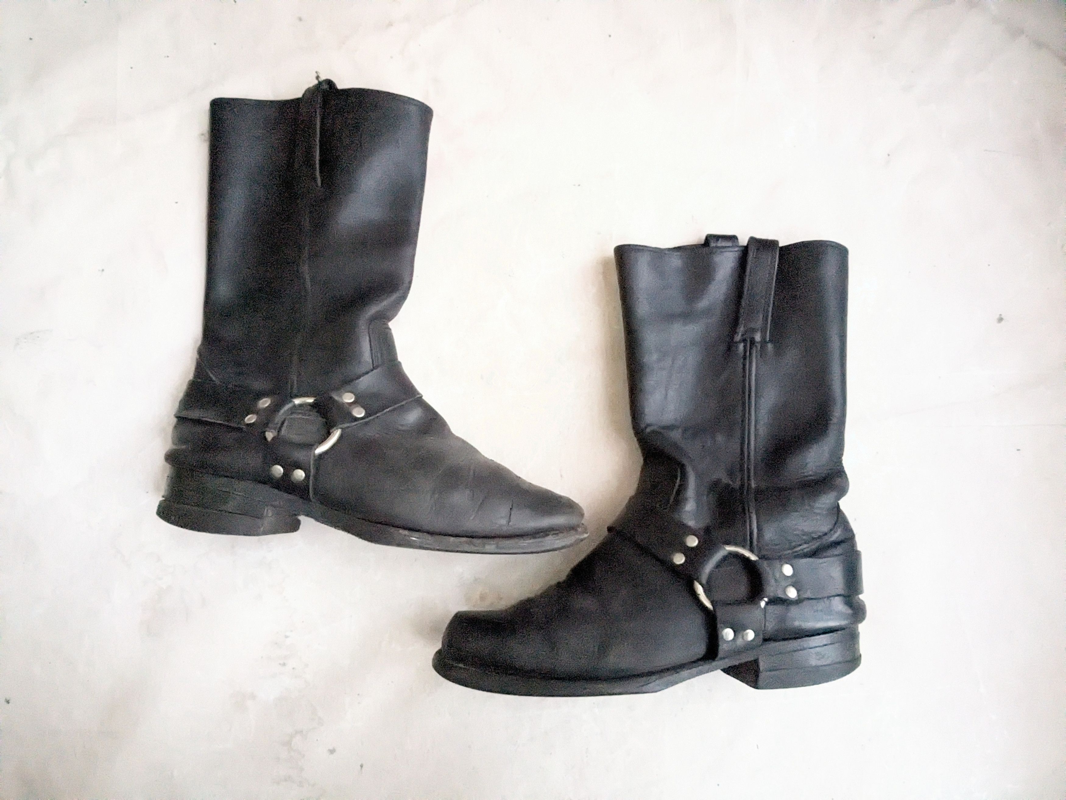 Frye Frye Harness Boots Black 10.5 M Leather Buckle Strap Size US 10.5 / EU 43-44 - 1 Thumbnail