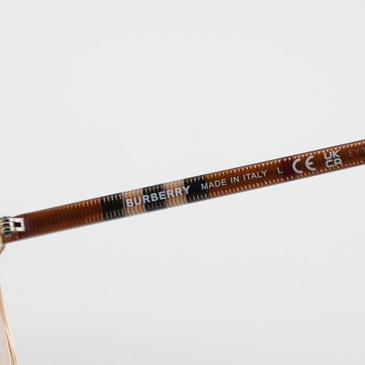 Burberry Burberry BE2389 4088 Eyeglasses Peach 54mm Cat Eye Frame Size ONE SIZE - 4 Thumbnail