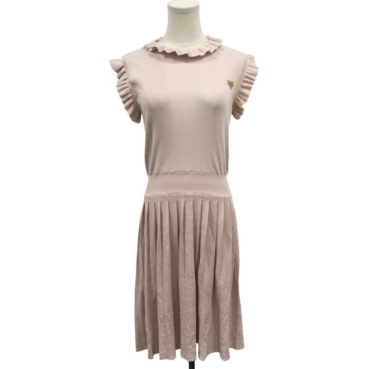 Louis Vuitton Louis Vuitton Pink Knit Midi Dress Size S Size S / US 4 / IT 40 - 1 Thumbnail