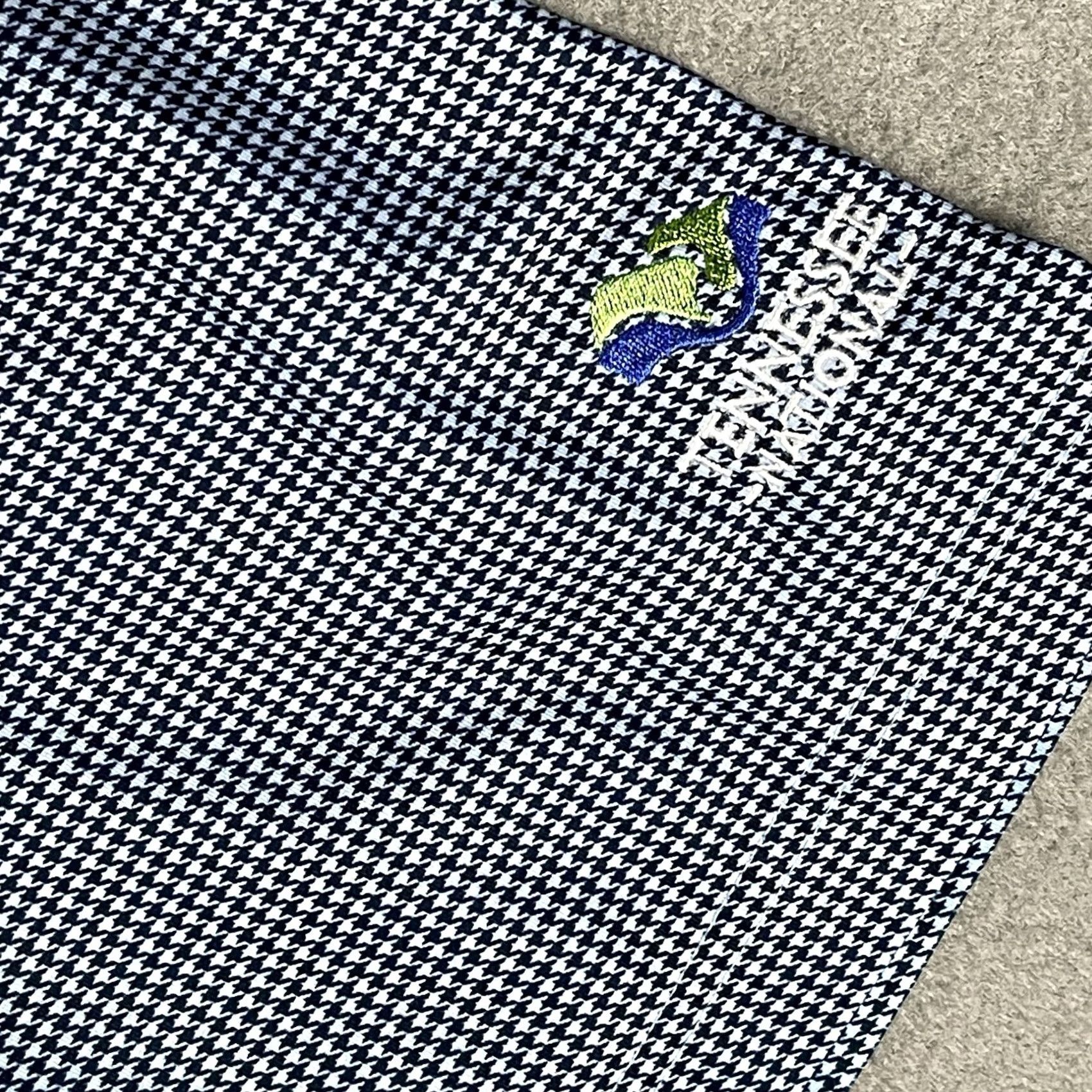 Footjoy FootJoy Golf Polo Shirt Men's XL Blue Check Geometric Print Size US XL / EU 56 / 4 - 4 Thumbnail