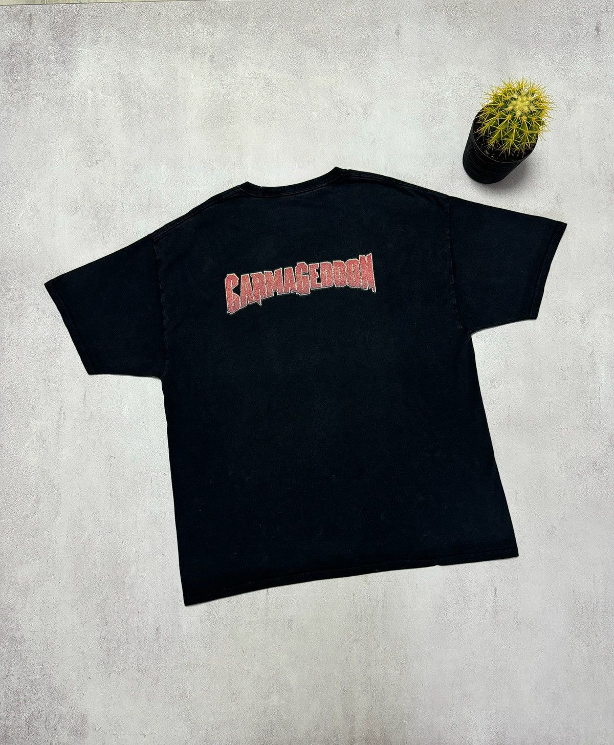 Japanese Brand × Vintage Vintage Carmageddon T Shirt Tee Splatter Bonus Rare Y2K 90s Size US XL / EU 56 / 4 - 1 Thumbnail