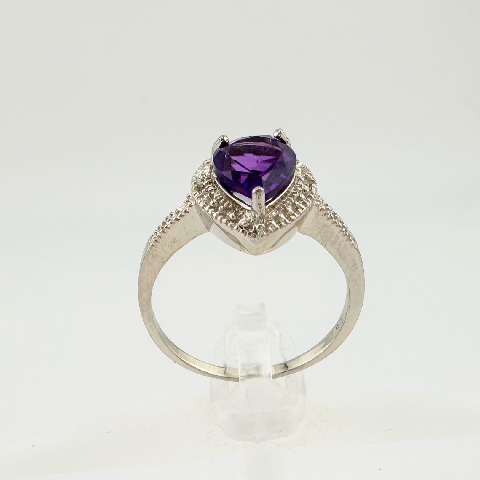 2.24 Carat Natural Amethyst Ring Size 8.25 - Sterling SIlver