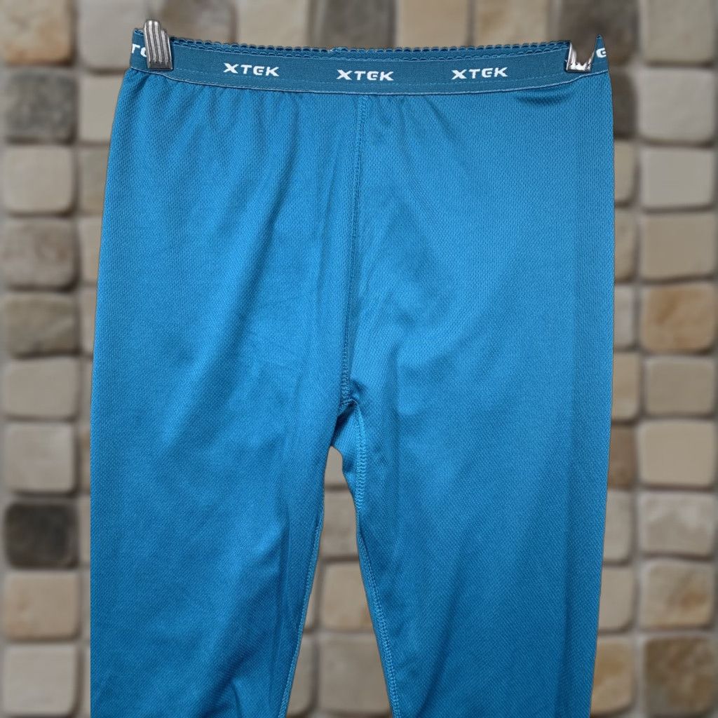 Vintage Xtek Leggings Skinny Activewear Running Jogging Polyester Blue Teal Size Small Women Regular Pul On Solid Pattern Compression Size 28" / US 6 / IT 42 - 1 Thumbnail
