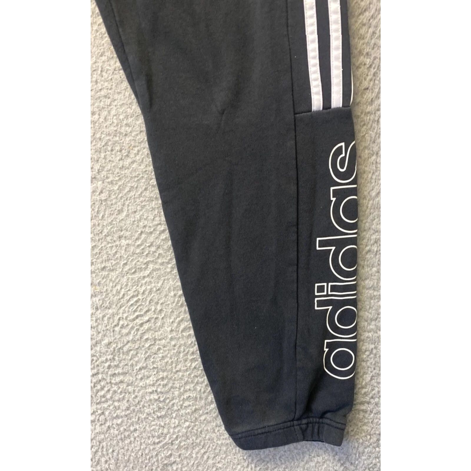 Adidas ADIDAS Men's Joggers Adult L Black Activewear Cotton/Polyester/ 103-10 Size US 33 - 2 Thumbnail