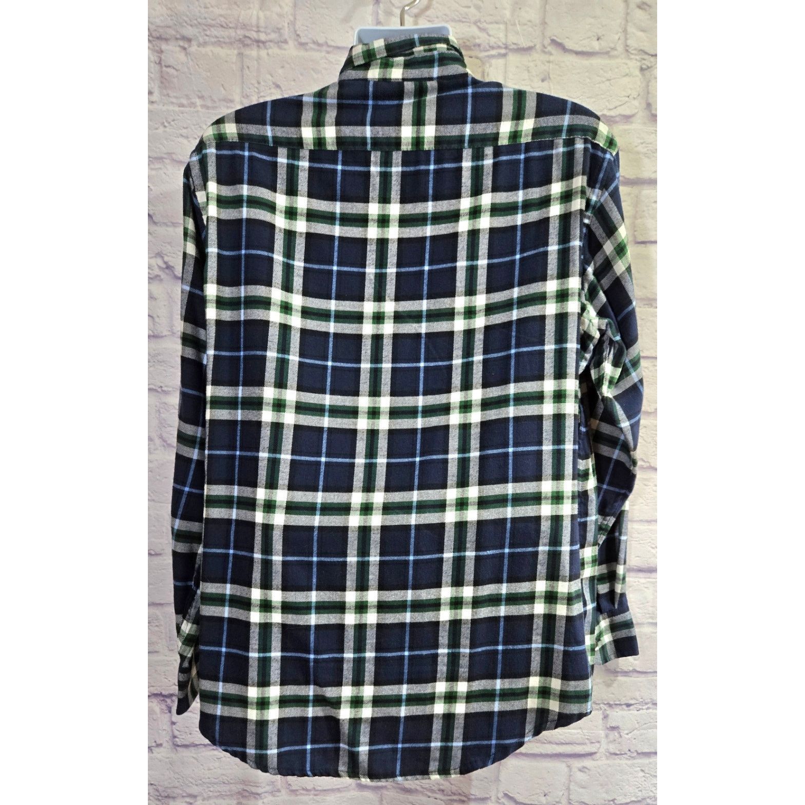 Izod Izod Blue Gray Plaid Flannel Button Men Shirt L Lightweight Size US L / EU 52-54 / 3 - 2 Thumbnail