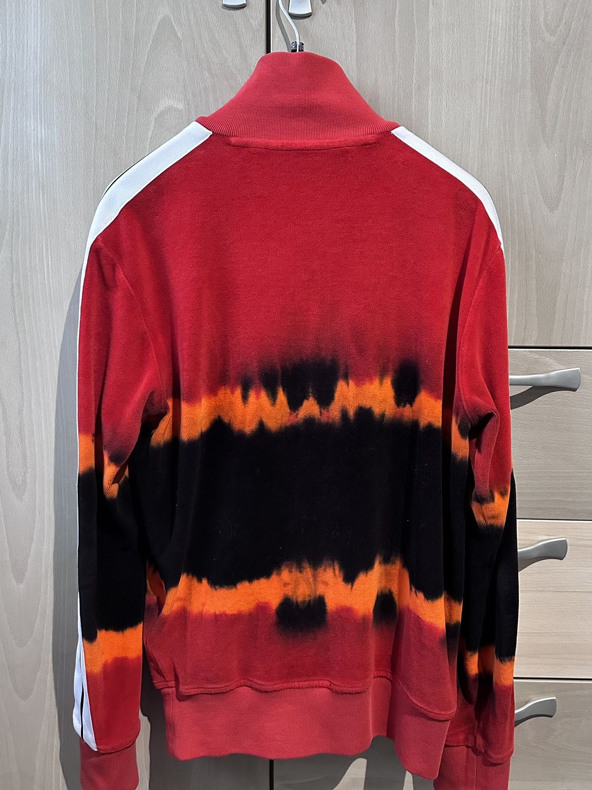Palm Angels PALM ANGELS TIE DYE VELOUR TRACKSUIT TRACK JACKET - RED Size US S / EU 44-46 / 1 - 2 Thumbnail