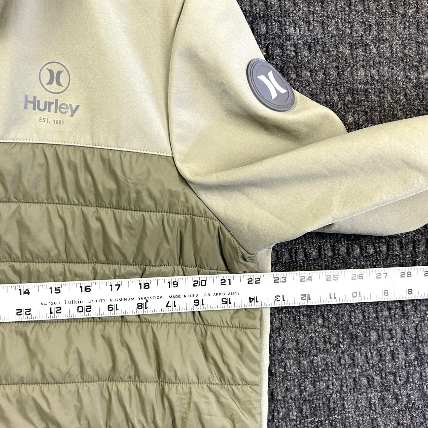 Hurley Hurley Sonora Jacket Mens L Green Hooded Full Zip Soft Shell Logo Windbreaker Size US L / EU 52-54 / 3 - 7 Thumbnail