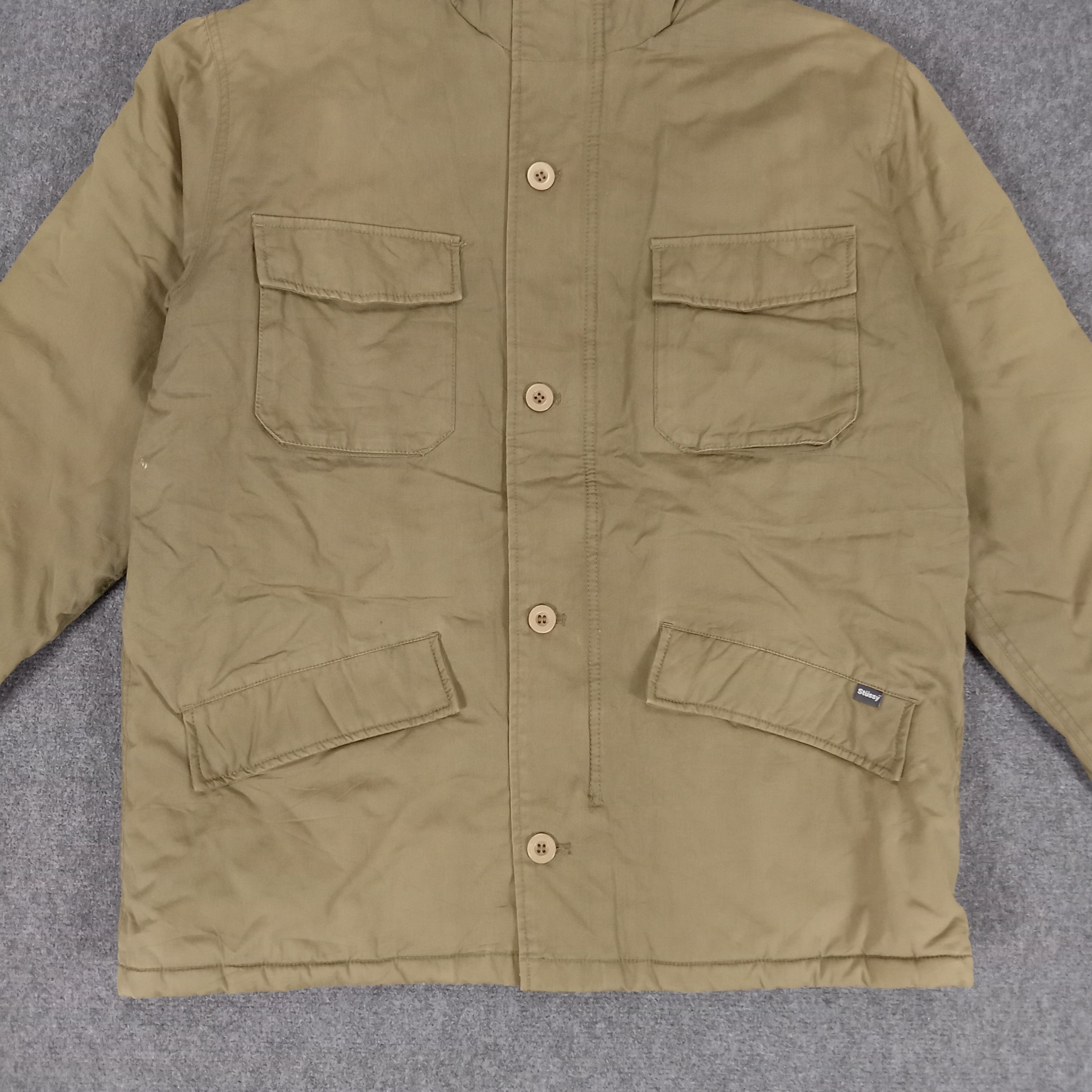 Stussy × Vintage Stussy American Streetwear Military Style Jacket Size US L / EU 52-54 / 3 - 4 Thumbnail