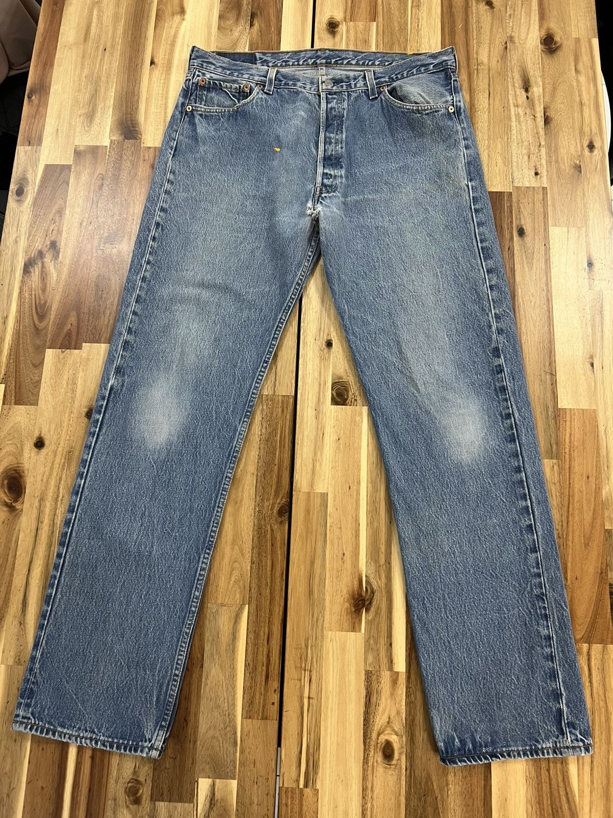 Levi's Vintage 90’s Levis 501XX Small e Non Selvedge Denim Jeans Size US 37 - 2 Thumbnail