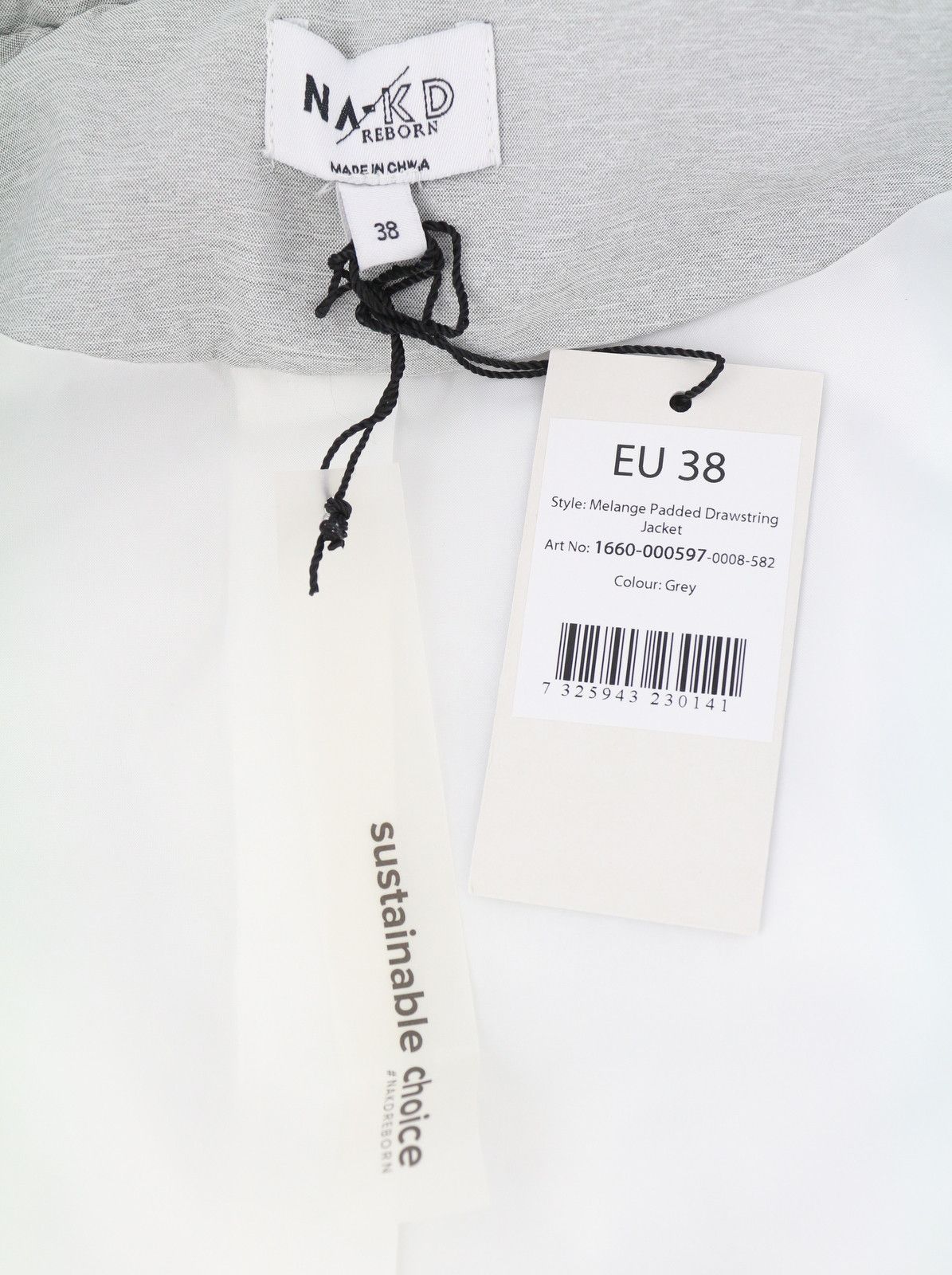 Other MELANGE PADDED EU38 Grey Spread Neck Full Zip 88015 Size M / US 6-8 / IT 42-44 - 8 Thumbnail