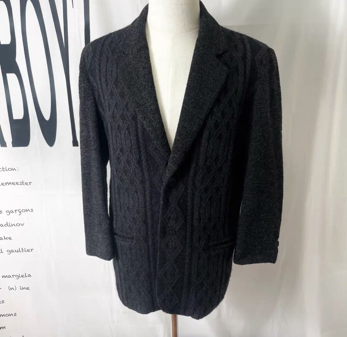 Balenciaga Balenciaga BB Geometric Jacquard Knit Blazer J29 Size US M / EU 48-50 / 2 - 2 Thumbnail