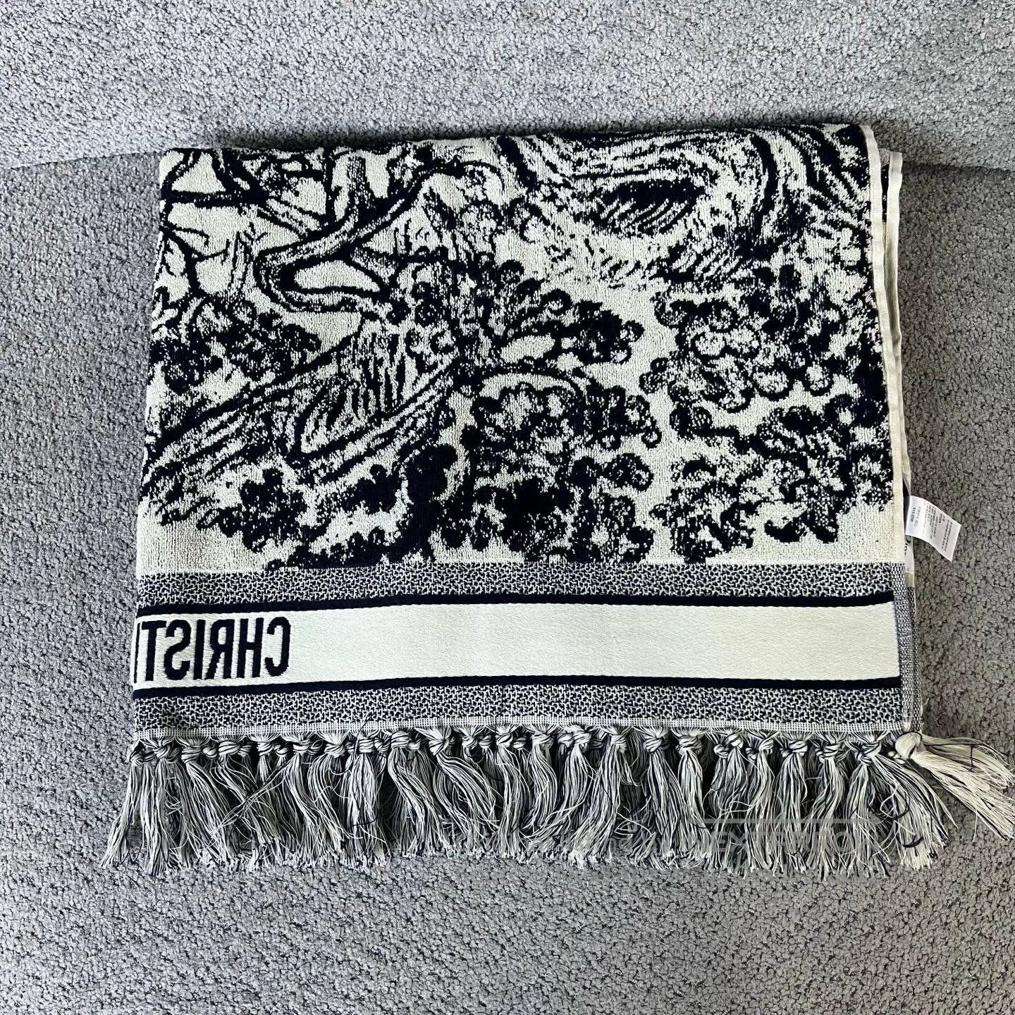 Dior Dior Floss-trimmed cashmere-wool blended yarn scarf| Size ONE SIZE - 1 Thumbnail