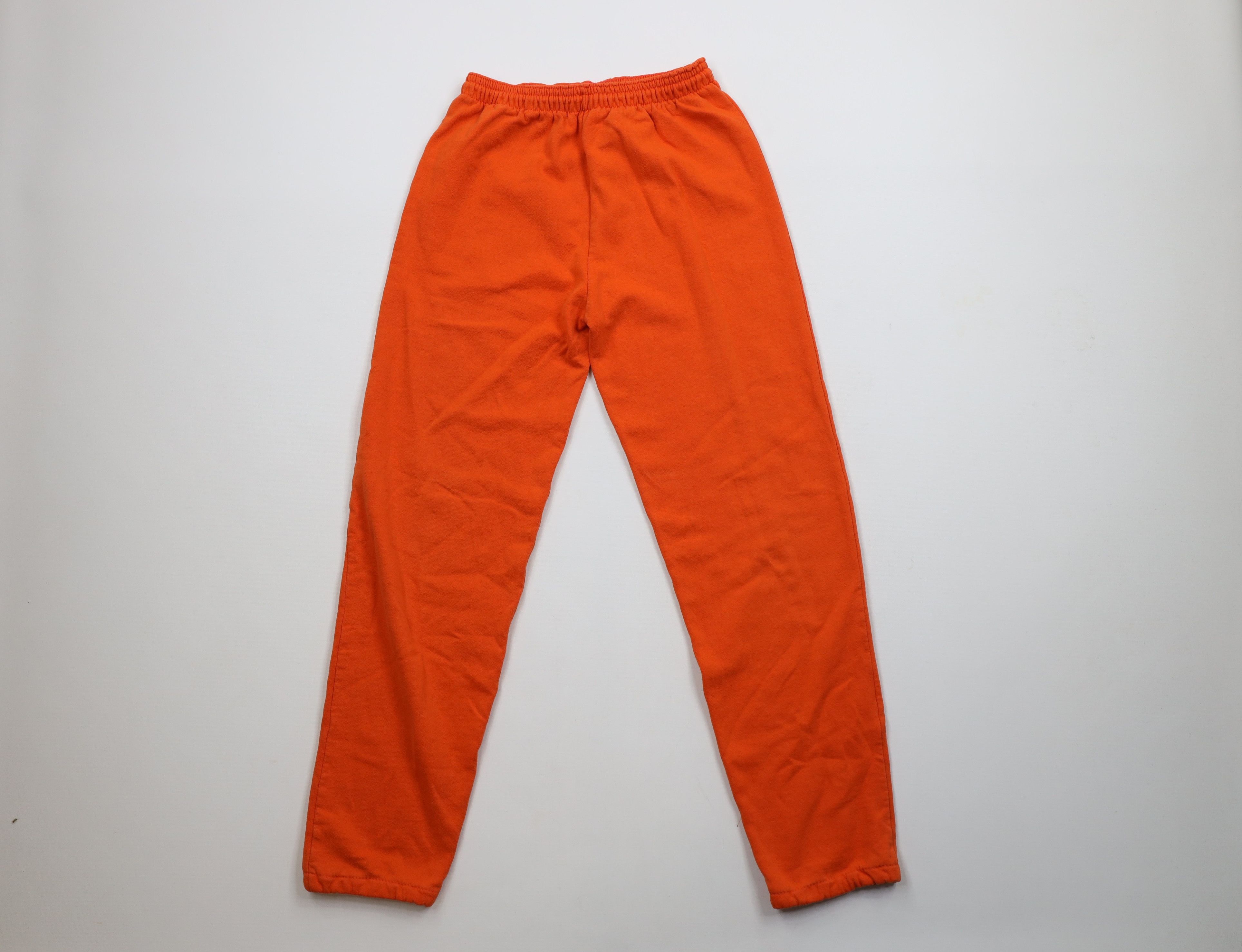 Vintage Vintage 90s Streetwear Blank Sweatpants Joggers Orange USA Size US 32 / EU 48 - 1 Thumbnail