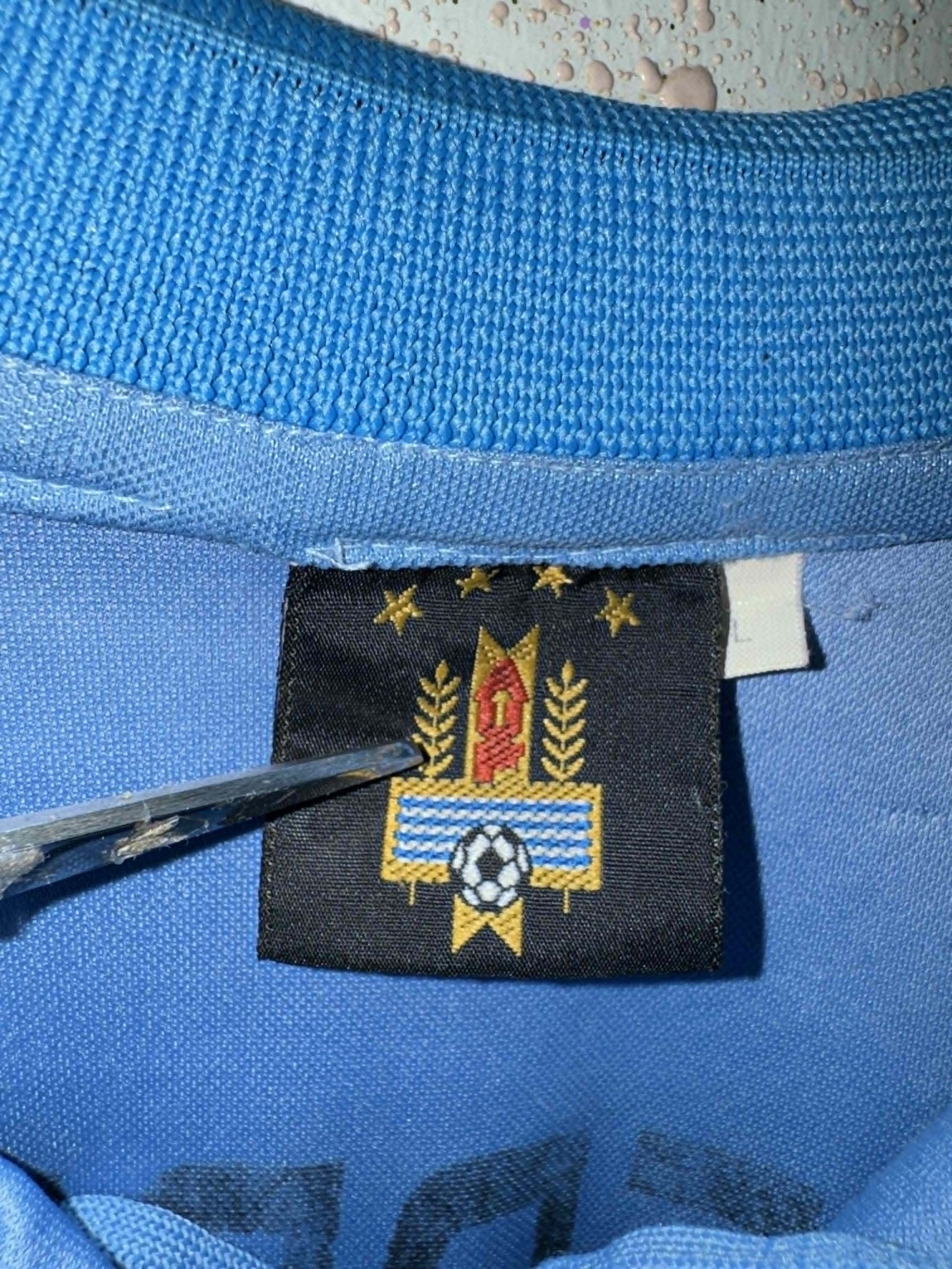 Vintage Uruguay 2002/03 Player Issue Shirt - William Ferreira #9 u20 Size US L / EU 52-54 / 3 - 6 Thumbnail