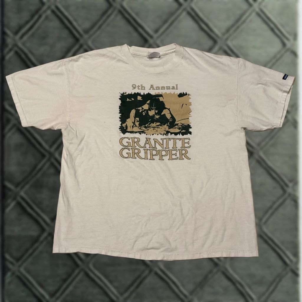 KAVU VINTAGE Kavu Granite Gripper 2000 Shirt XL White Graphic Print Crew Neck Short Sleeve Rock Climb Mens Size US XL / EU 56 / 4 - 1 Thumbnail
