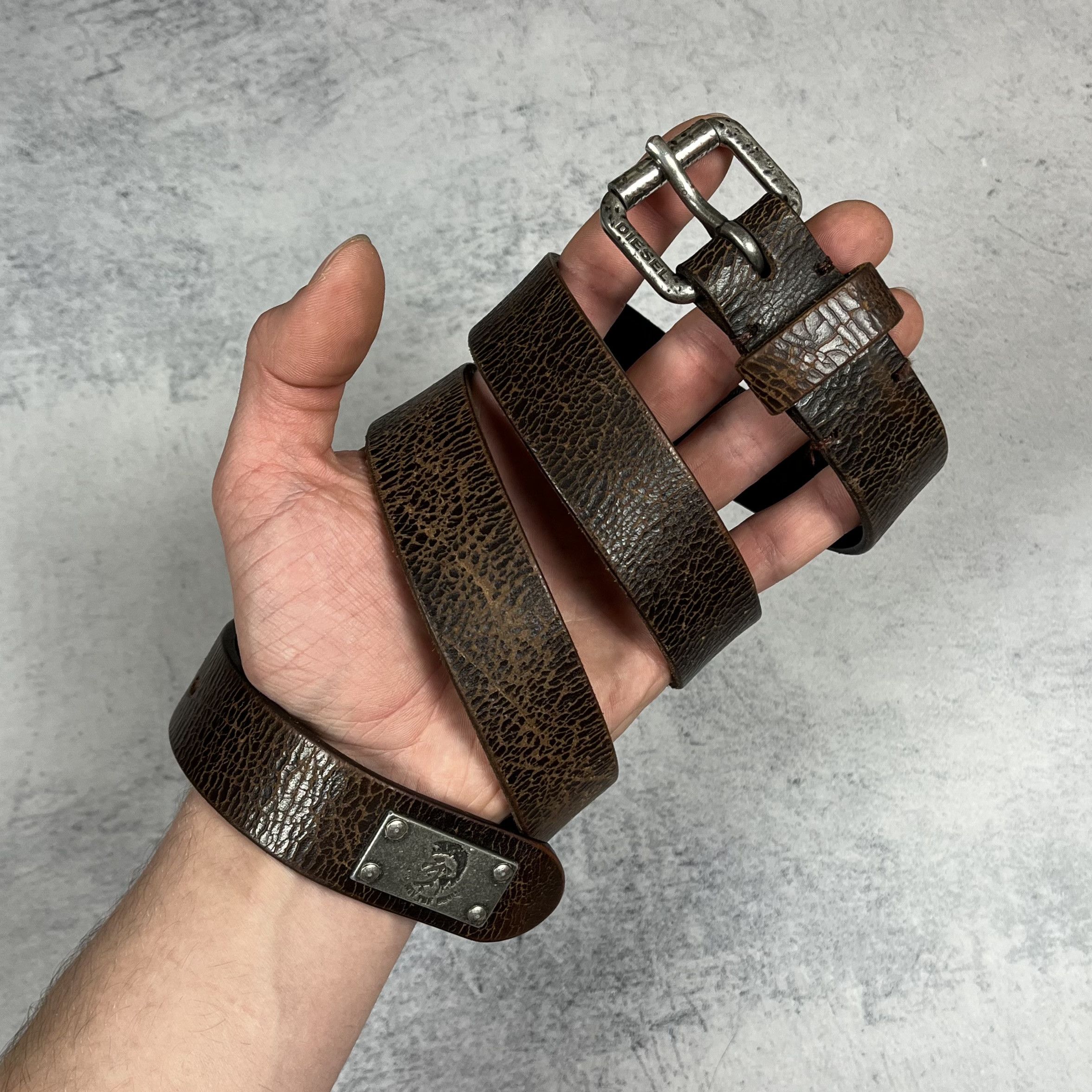 Diesel × Japanese Brand × Vintage Y2K Diesel Bandits Leather Belt