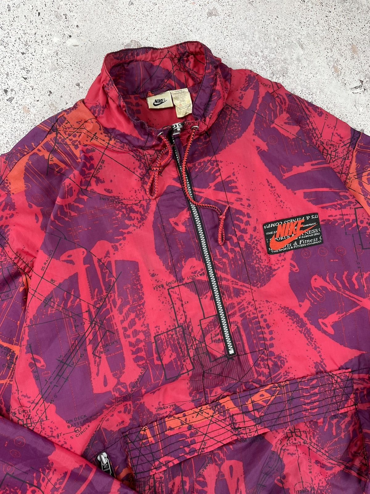 Nike × Vintage Vintage Nike Nylon Zip Anorak Windbreaker Jacket Drill Size US XL / EU 56 / 4 - 3 Thumbnail