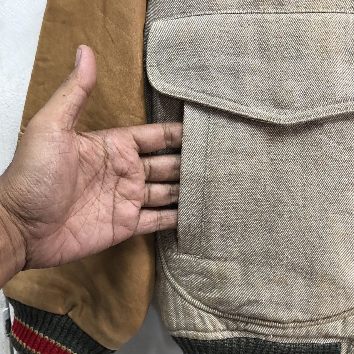 Vintage Vintage Scene Army/Navy Letterman Jacket Cowhide Leather Size US M / EU 48-50 / 2 - 5 Thumbnail