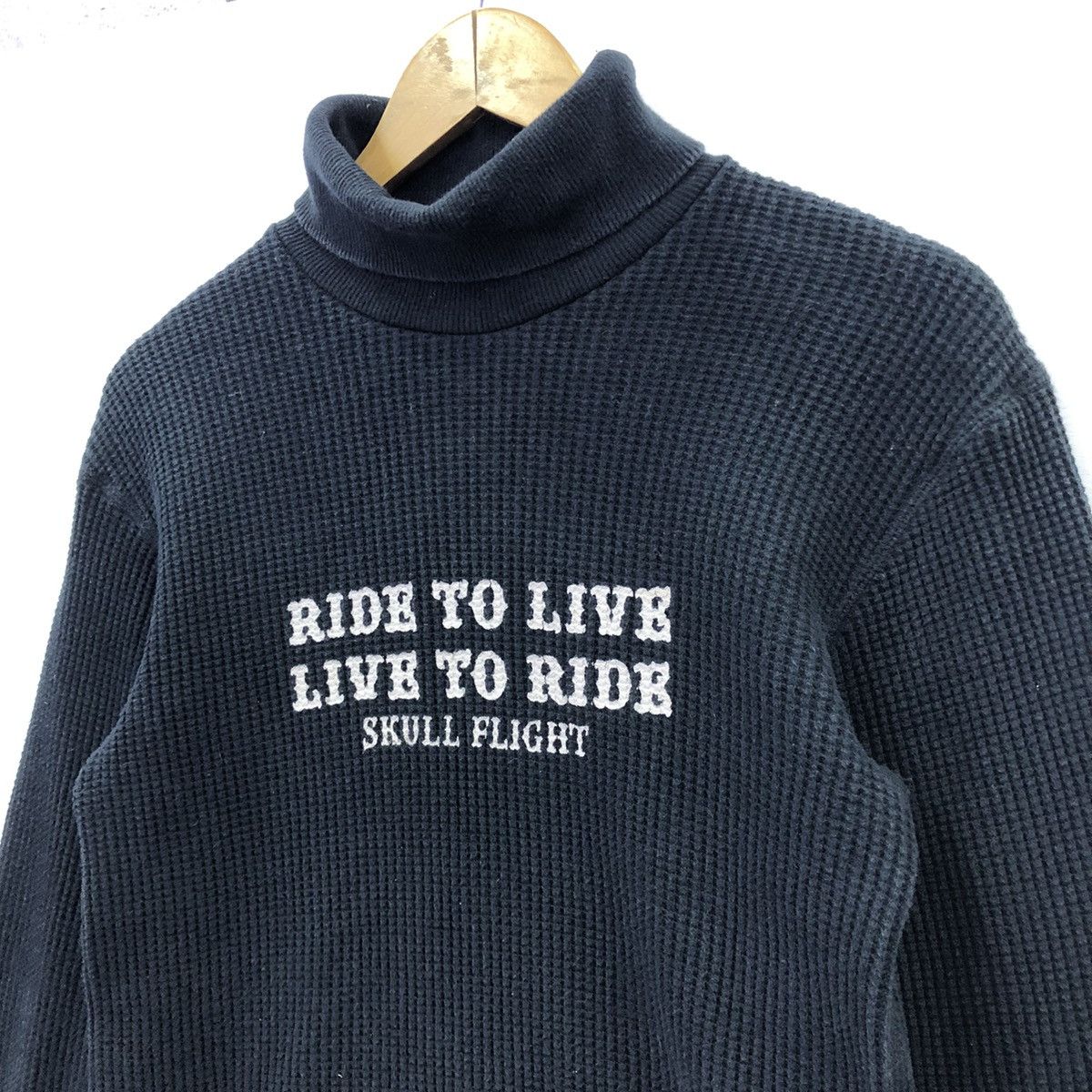 Japanese Brand Skull Flight Free Ride Crew Turtle Neck Knittwear Size US S / EU 44-46 / 1 - 6 Thumbnail