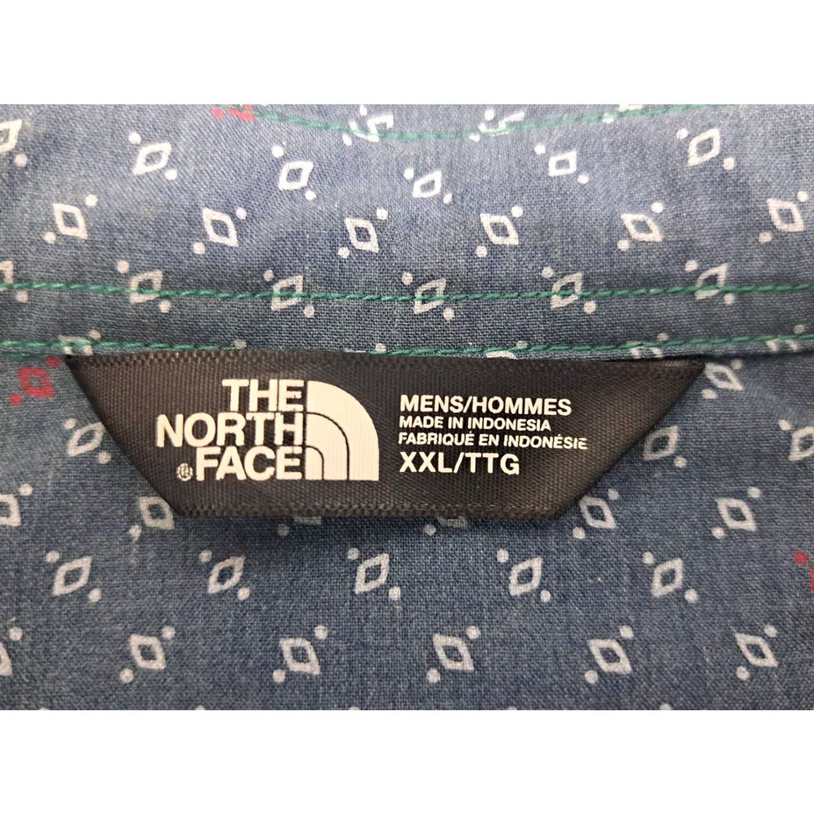 The North Face The North Face Shirt Button-Up Mens 2XL Blue Diamond Short Sleeve Casual Workwear All Seasons Outdoor Weather Wrapped Collar Mens Size US XXL / EU 58 / 5 - 2 Thumbnail