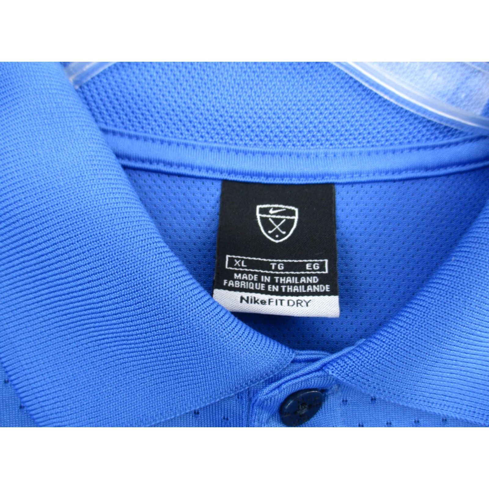 Nike Nike Shirt Golf Polo XL Men Blue Breathable Stretch Short Sleeve Fit Dry Logo Swoosh 100% Polyester Striped Classic 29 in Collar Spread Adjustable Size US XL / EU 56 / 4 - 4 Thumbnail