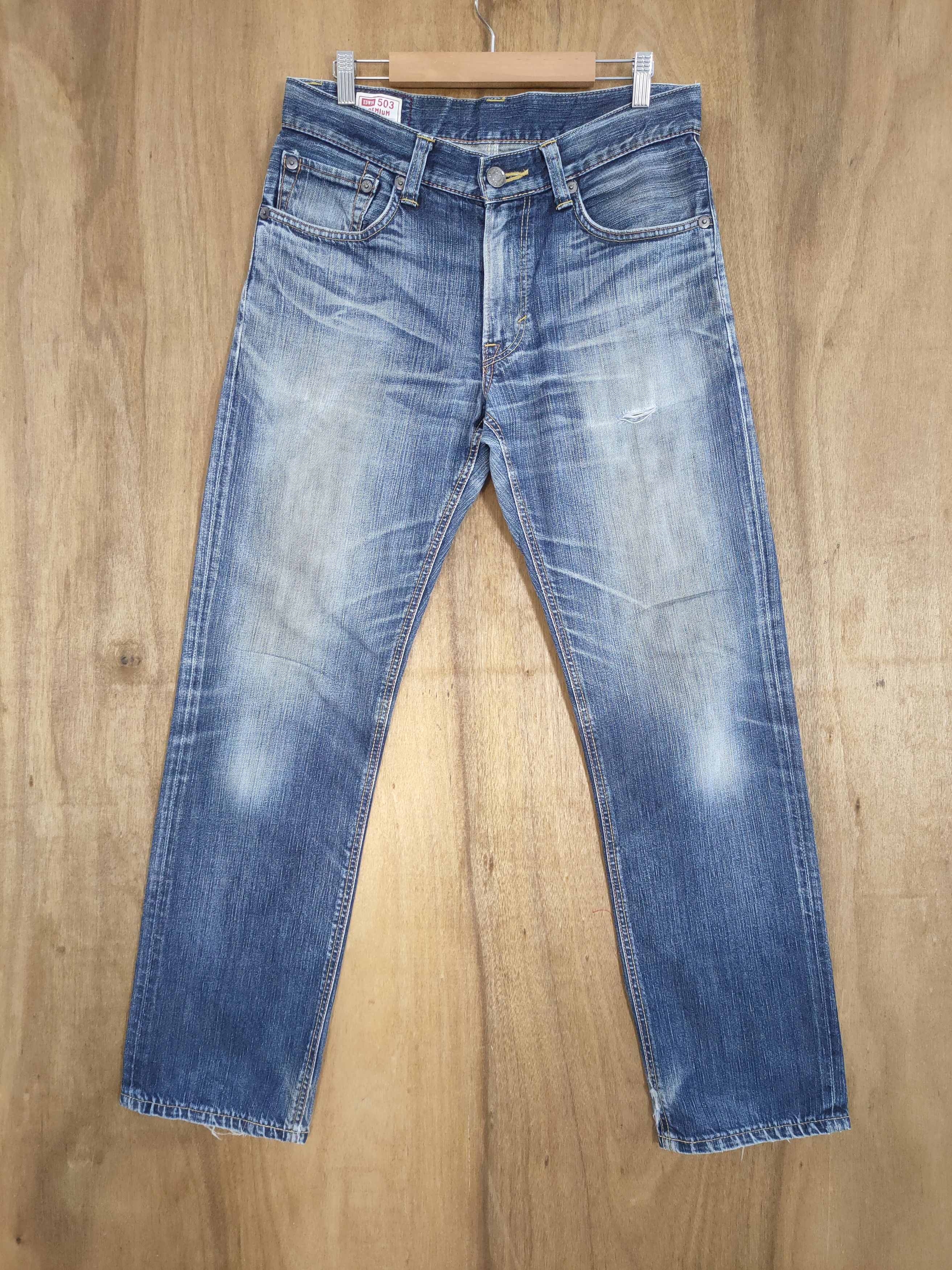Japanese Brand VINTAGE JAPANESE DISTRESSED JEANS DENIM PANTS Size US 32 / EU 48 - 1 Thumbnail