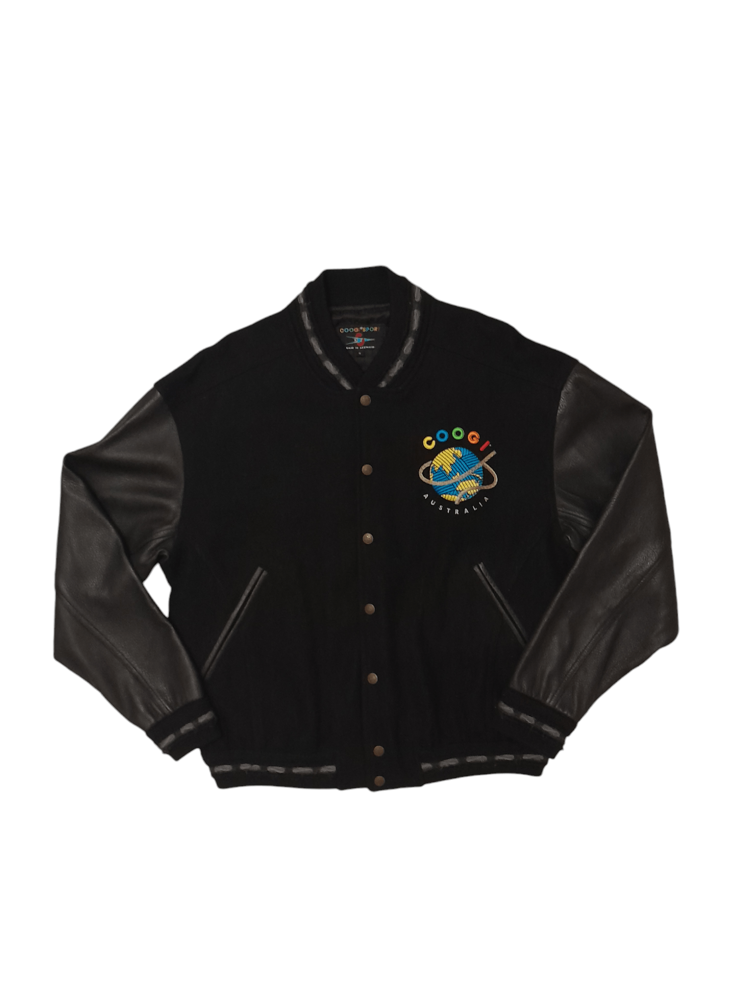 Coogi Coogi VarsityJacket knit wool leather (S 266) Size US S / EU 44-46 / 1 - 2 Thumbnail