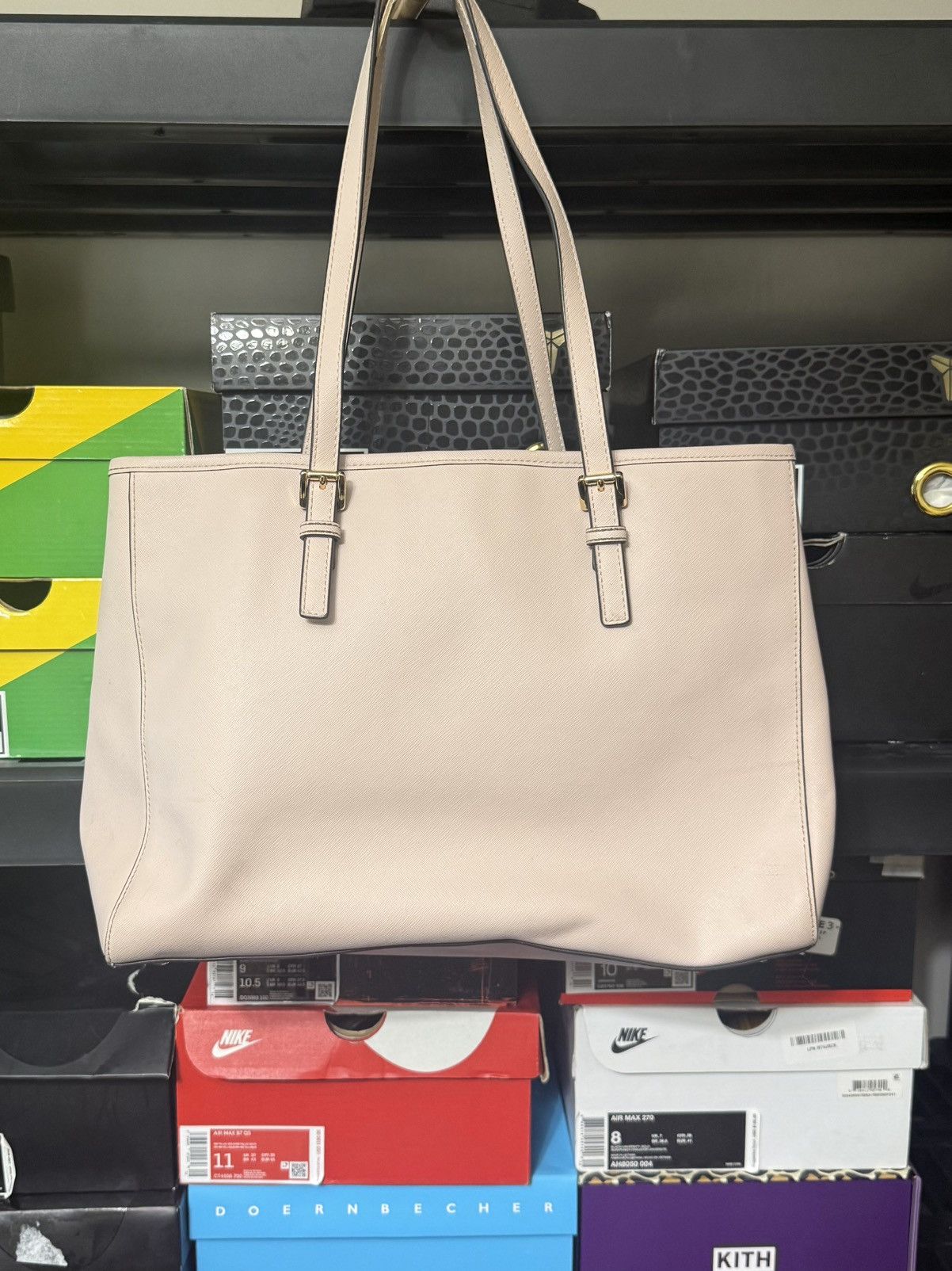 Michael Kors Michael Kors Medium Pink Blush Pebbled leather Shoulder Bag Size ONE SIZE - 3 Thumbnail