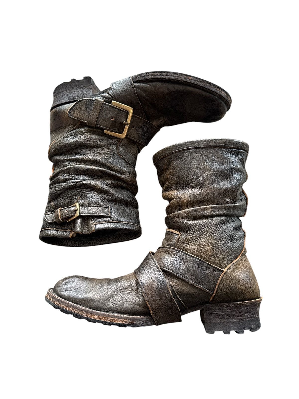 Japanese Brand WHOOP DE DOO ANKLE BIKER BOOTS SHOES Size US 7 / EU 40 - 2 Thumbnail
