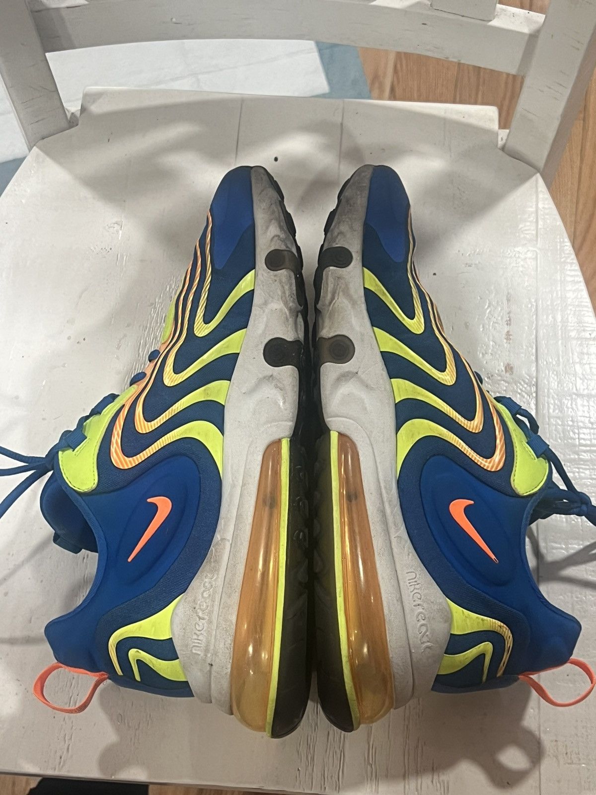 Nike Nike Air Max 270 React “Soar Total Orange Bolt” Size US 13 / EU 46 - 3 Thumbnail