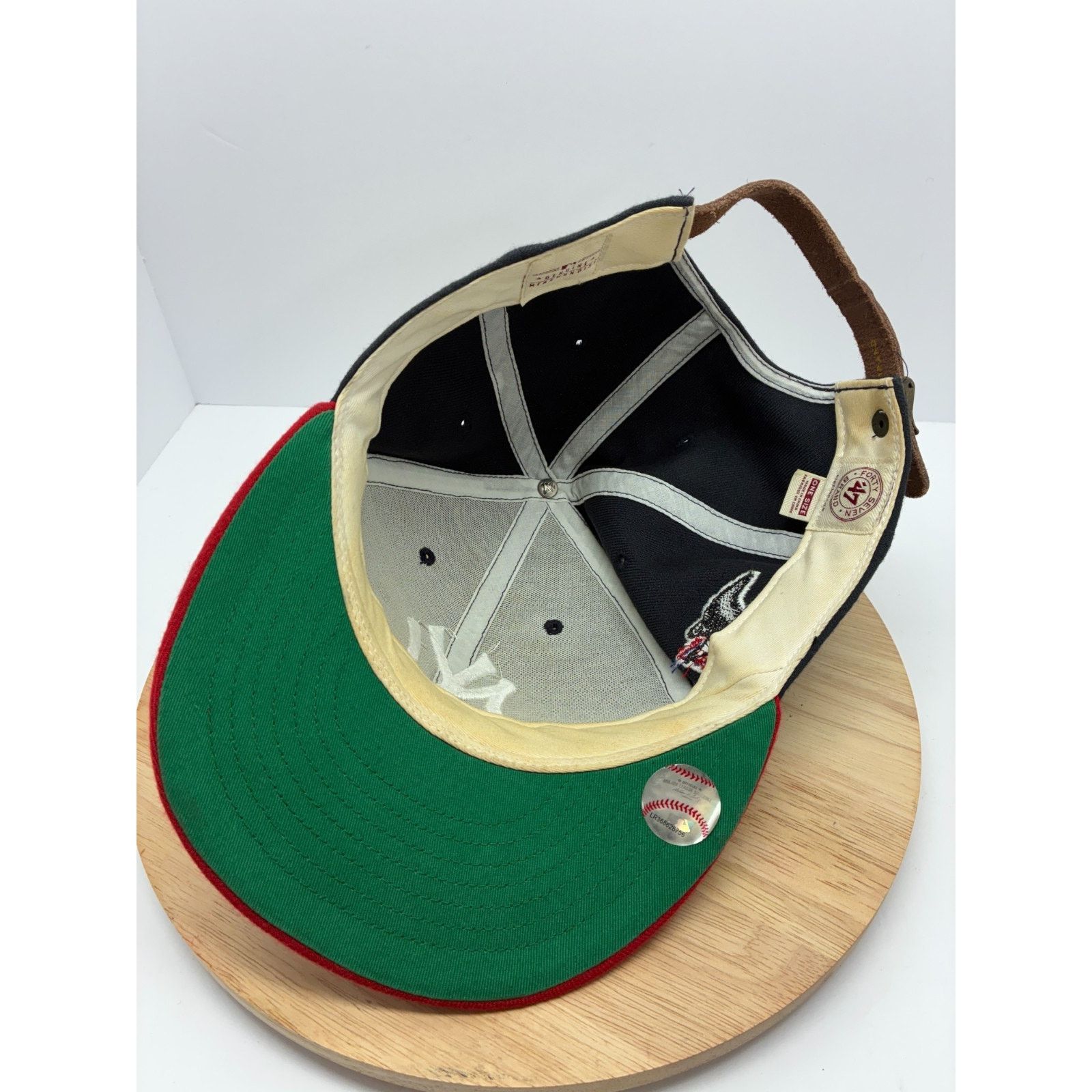 47 Brand New York Yankees 47 Brand Strapback Hat Black Red MLB Size ONE SIZE - 2 Thumbnail