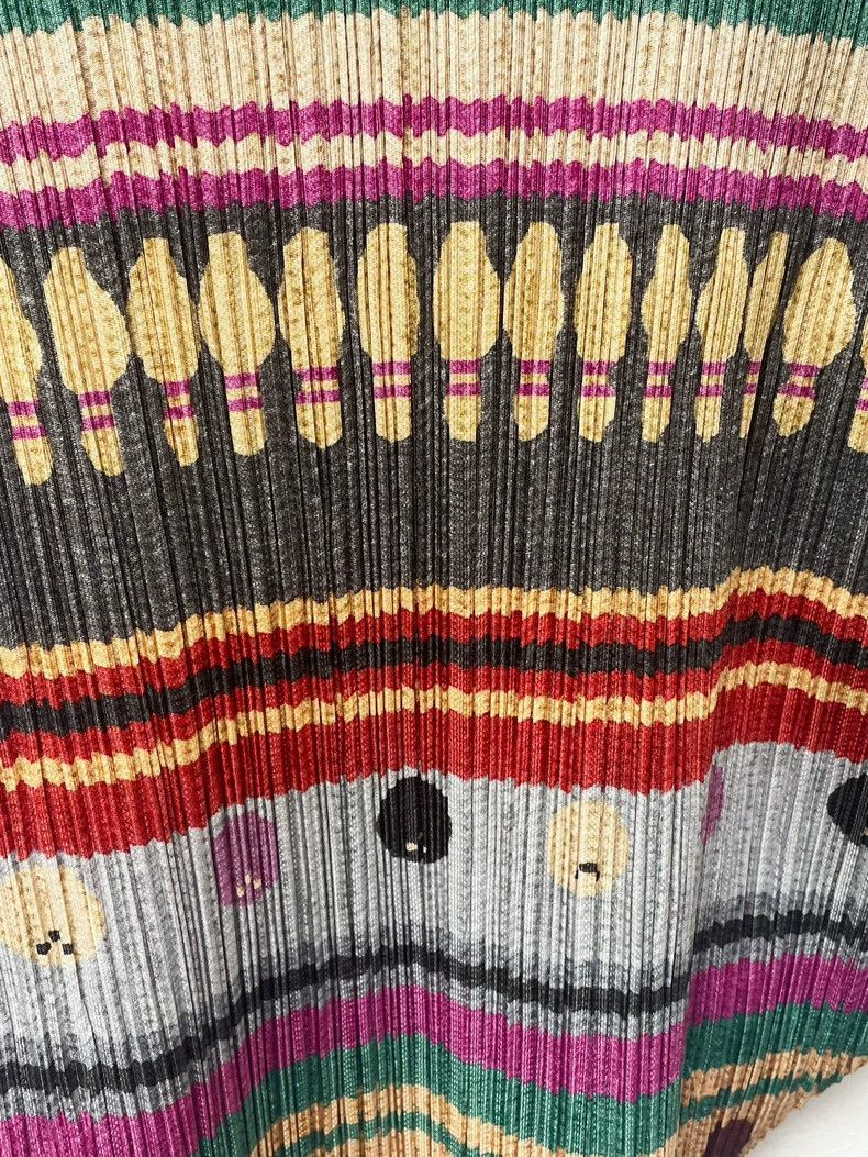 Pleats Please 2007 Bowling Turtleneck Pleated Top long slee