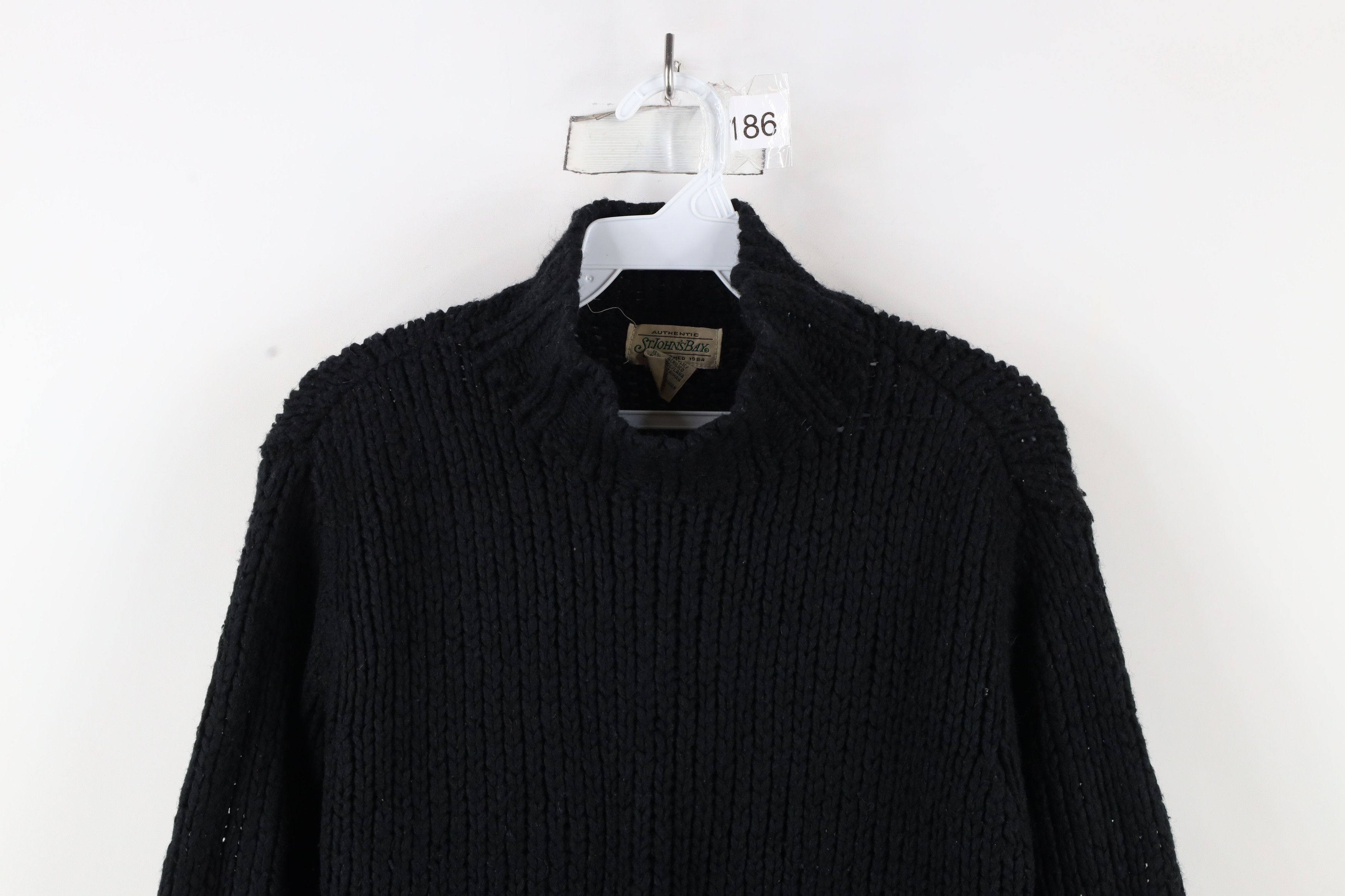 Vintage Vintage 90s Streetwear Chunky Ribbed Knit Mock Neck Sweater Size L / US 10 / IT 46 - 2 Thumbnail